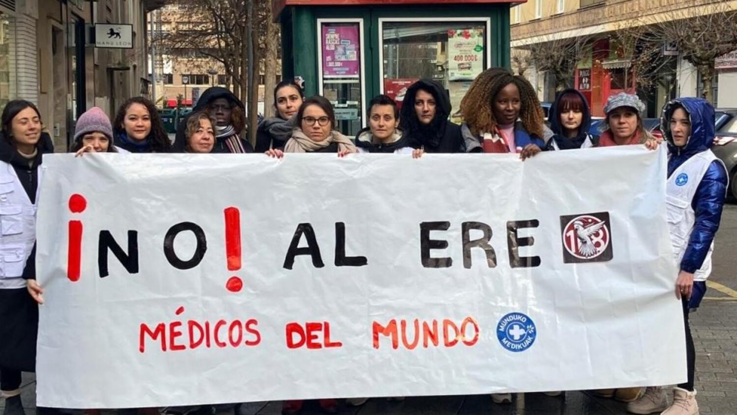 Concentración de la plantilla en Euskadi. Foto: Lab