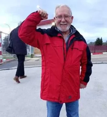 Manuel Pérez, tras abandonar la cárcel de Aranjuez. (Plataforma Antirepressiva de Barcelona.)