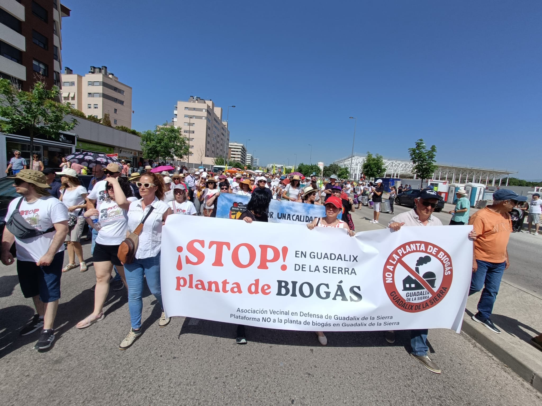 Manifestación contra la planta de biogás Guadalix de la Sierra. Cedida