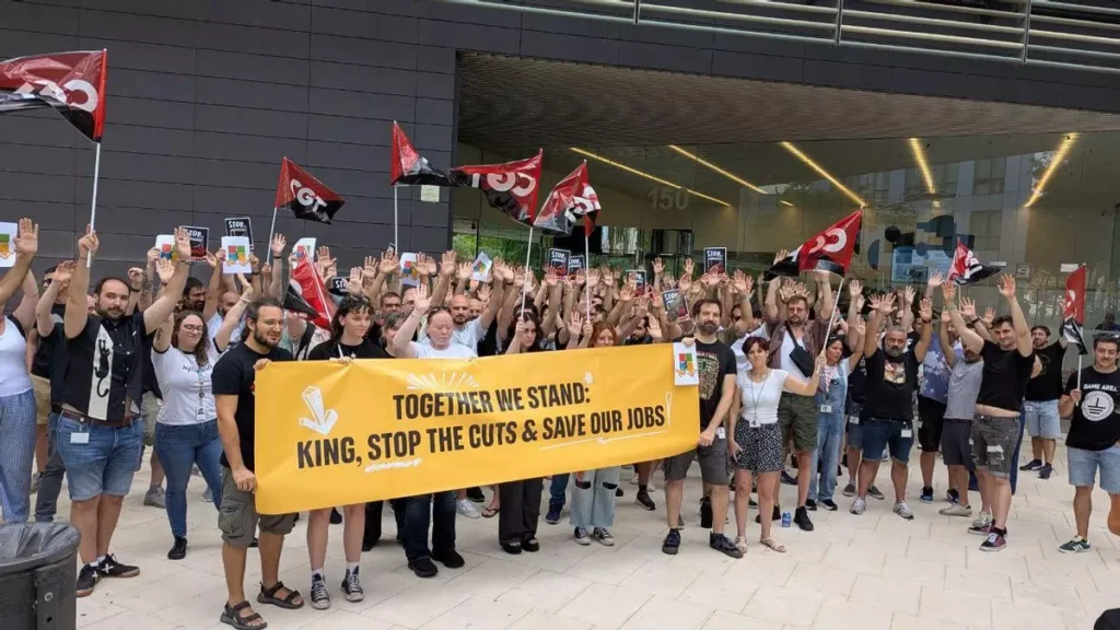 Trabajadores se movilizan contra el cierre de un estudio de videojuegos en Barcelona.- CGT