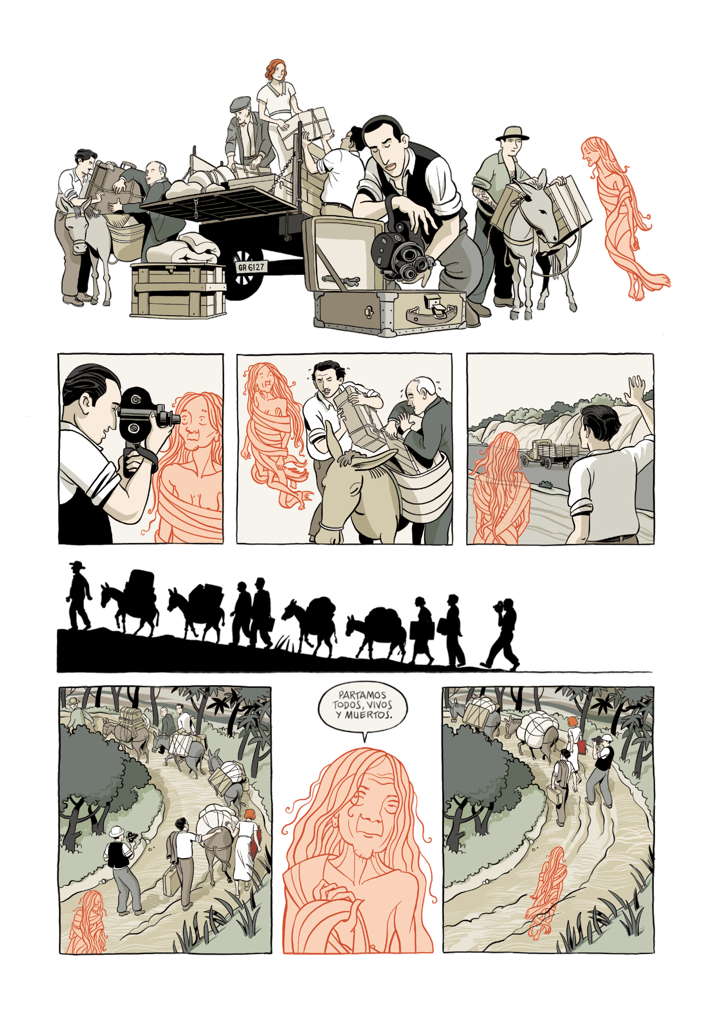 Viñeta del cómic ‘El otro mundo’, con guión de Enrique Bonet y dibujos de Joaquín López Cruces. Imagen cortesía de Astiberri.