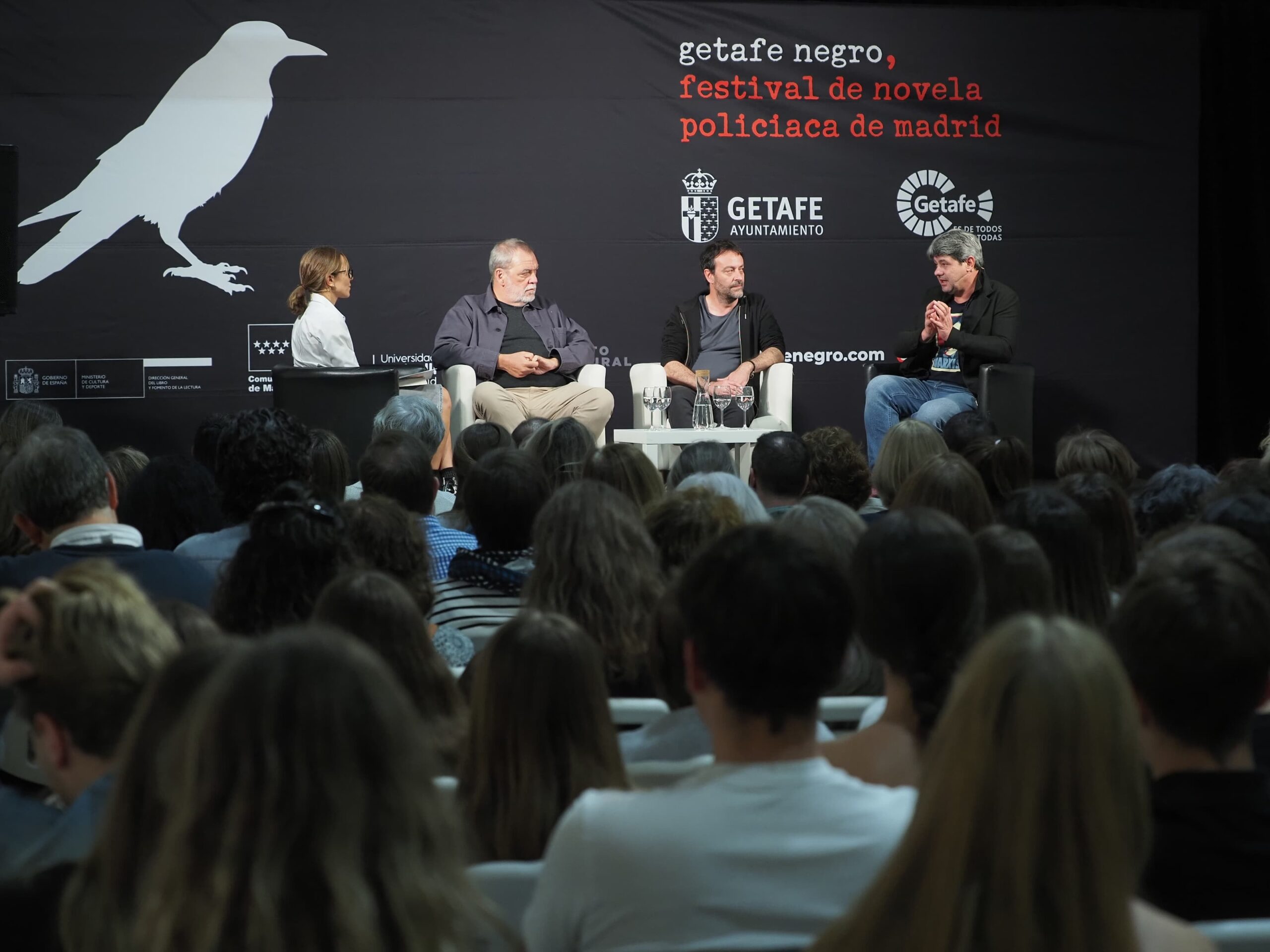 Presentación de 'A la caza del asesino más despiadado' en la pasada edición de Getafe Negro. (Cedida)