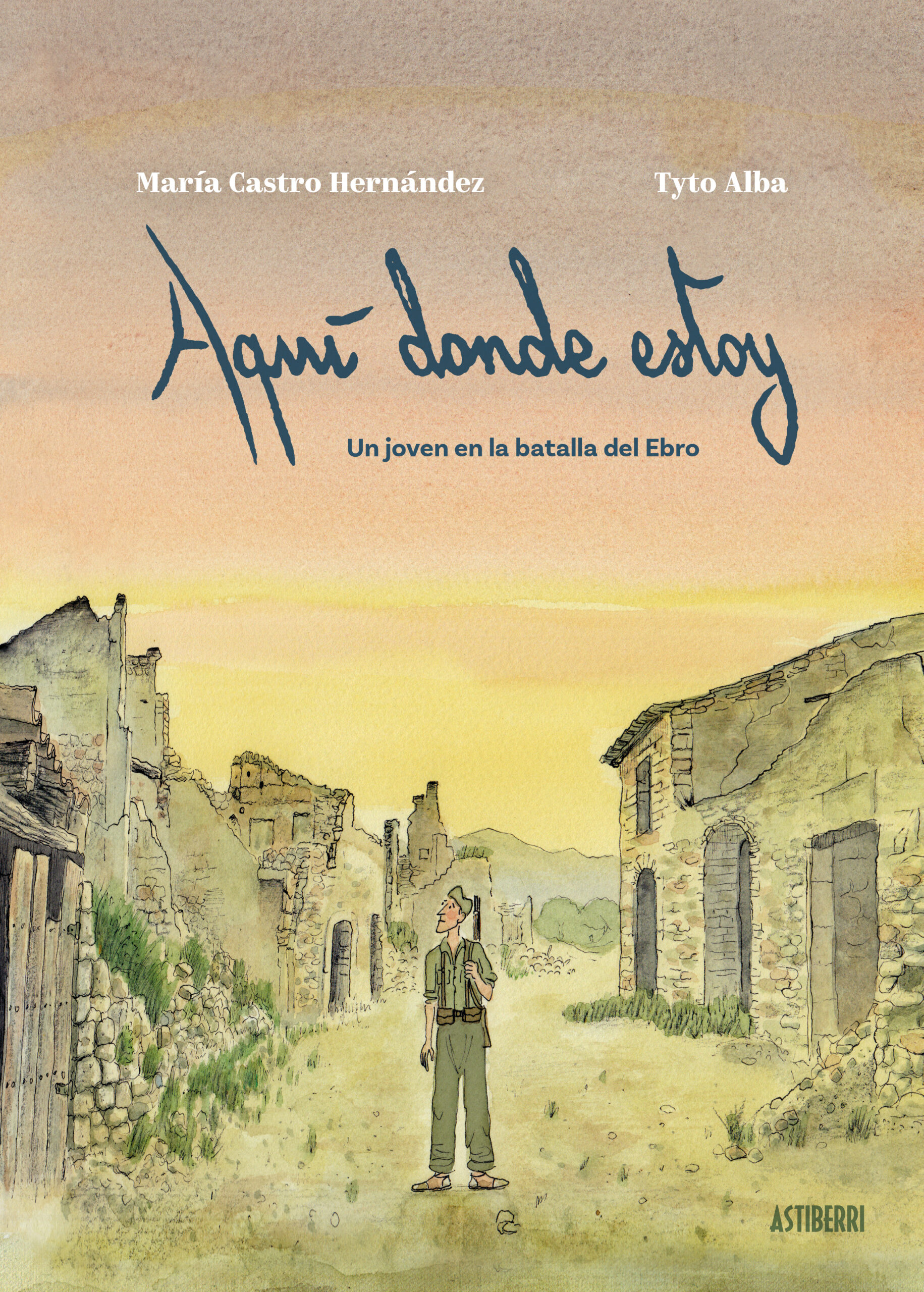 Imagen de 'Aquí donde estoy', la novela gráfica sobre la batalla del Ebro.- Astiberri