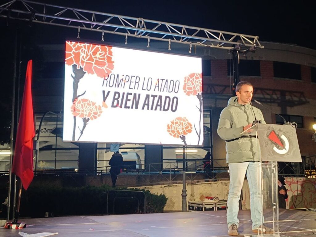 Acto memorialista de la Coordinadora Juvenil Socialista, en Madrid, en noviembre de 2025.- Guillermo Martínez