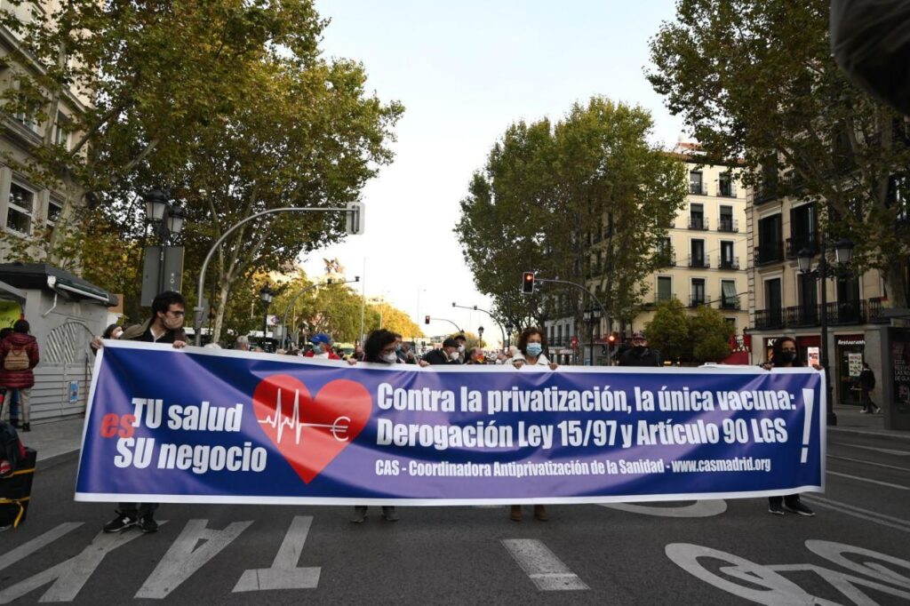 Manifestación Madrid en contra de la privatización sanitaria (CAS)