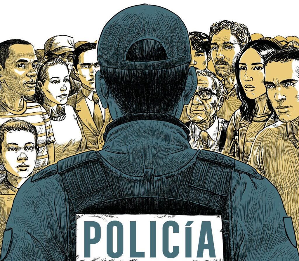 Detalle de la cubierta del libro ‘Policía global’.- Garbuix Books