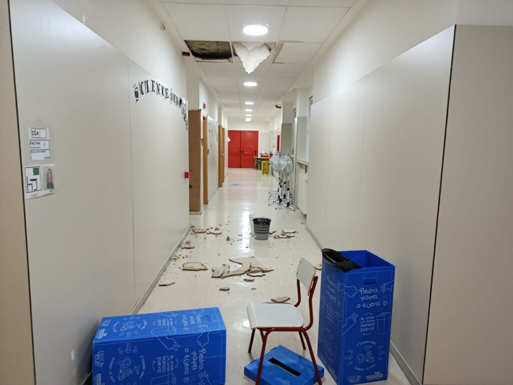 Imagen de una zona del colegio público de Pozuelo.- Imagen cedida