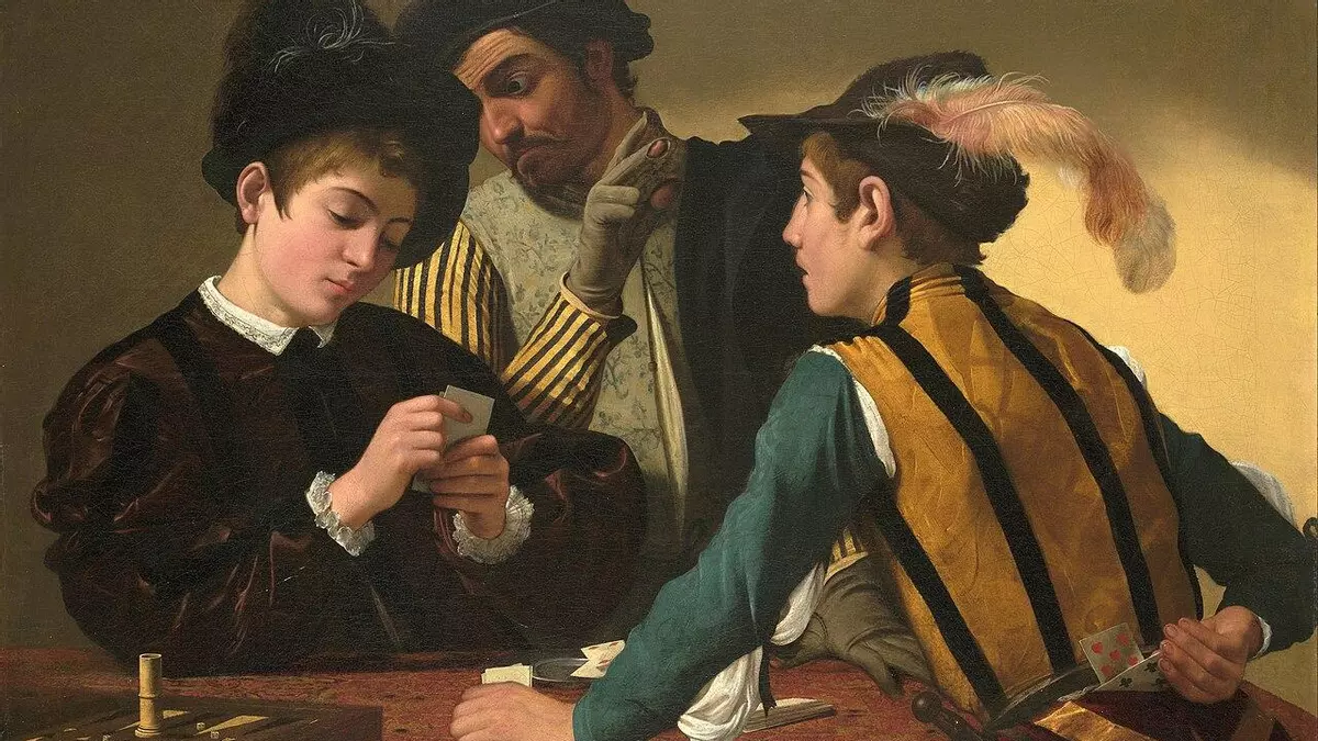 'Los jugadores de cartas' de Caravaggio.-&nbsp;Wikipedia / Google Art Project