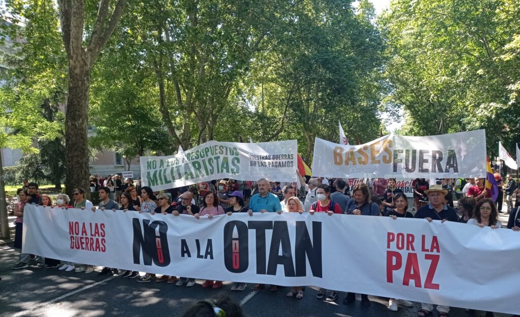 Marcha contra la OTAN en junio de 2022 en Madrid.- Confederación Intersindical