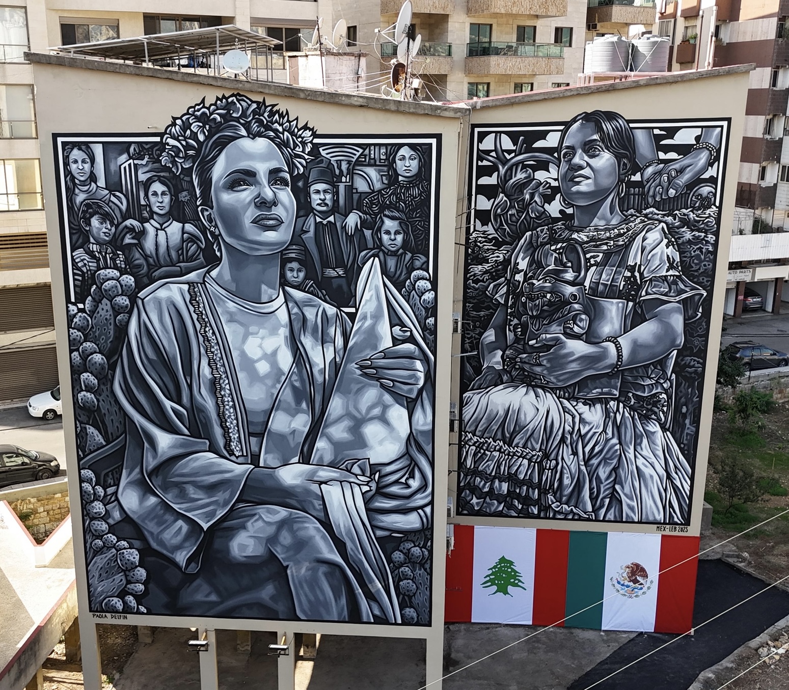 Obra de Paola Delf&iacute;n en Jounieh, L&iacute;bano.-&nbsp;Cortes&iacute;a de la artista