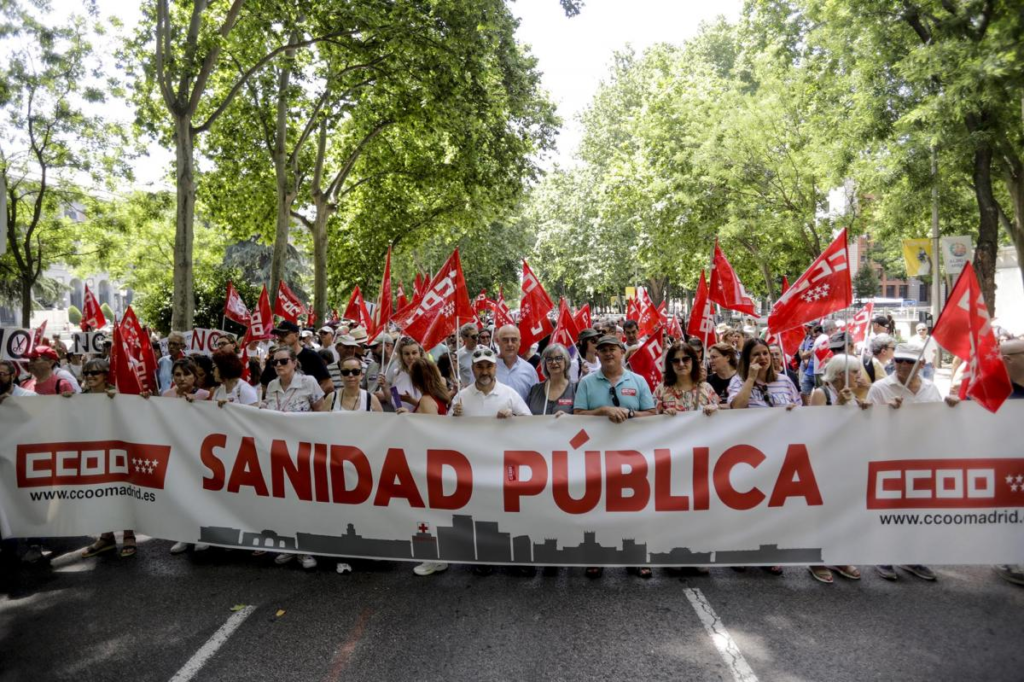 Manifestación en defensa de la sanidad pública.- CCOO