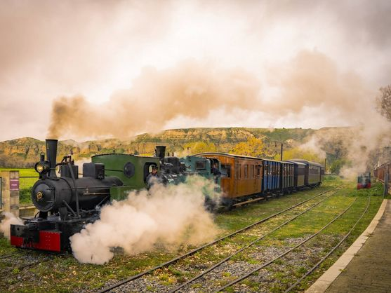 El hist&oacute;rico tren de Arganda del Rey realiza un trayecto.- Imagen cedida