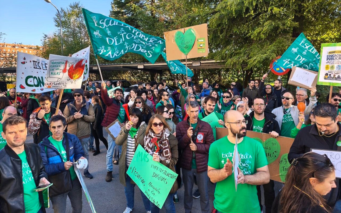 Imagen de una de las manifestaciones en favor de la educaci&oacute;n p&uacute;blica en Madrid.- Guillermo Mart&iacute;nez